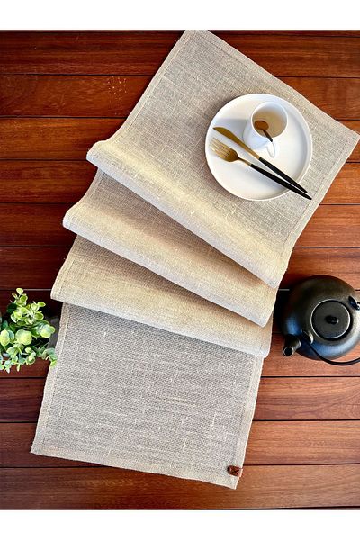 Homever Μαλακό Λευκό 136x36cm Ψάθινο Τραπεζομάντιλο Κουζίνας Σαλονιού