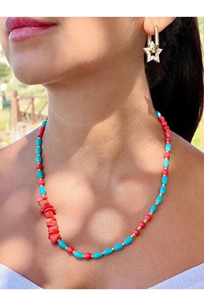 Atelier Sriza قلادة مفصلة من الحجر الطبيعي