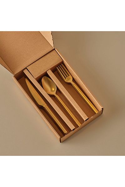 Bella Maison Premium Gold 18 Pieces Sweet Cutlery Set for 6 Persons