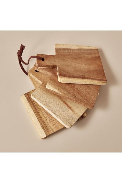 Bella Maison Pietto Wooden Coaster Natural (14x10x8 Cm)