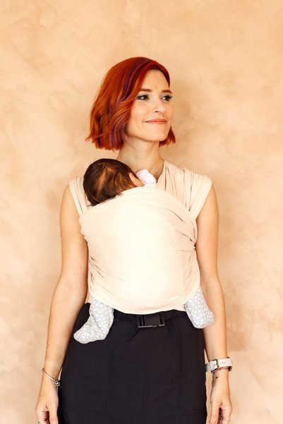 ZuBu Esnek Wrap Sling Krem Organik Pamuk Anakucağı