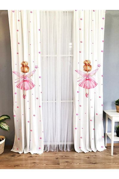 Evmila Children's Room Patterned Background Curtain