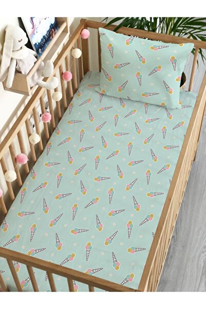 Evmila Cone Pattern Printed Baby Size Elastic Sheet Set