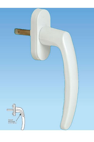 pimapen Plastic Window Handle with Iron Inside Standard White