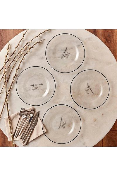 Bella Maison Daily Reminder Service Plate Set of 4 Black (26 cm)