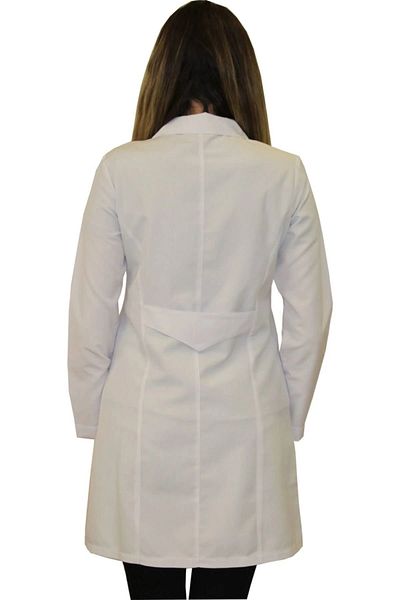 ikrastore Women's Judge Collar Above Knee Long Sleeve Doctor Apron