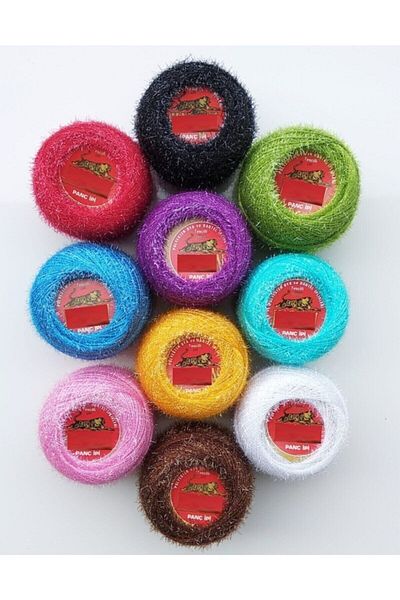 Kaplan 10 Different Colored Punch Thread Embroidery Thread - Punch Thread Glitter