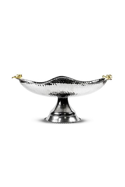 ANTEPSEPETİ Silver Plated Copper Gondola with Foot 31cm