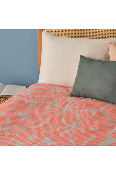 Bella Maison 100% Cotton Brice Double Printed Pique Powder (200X220 cm)
