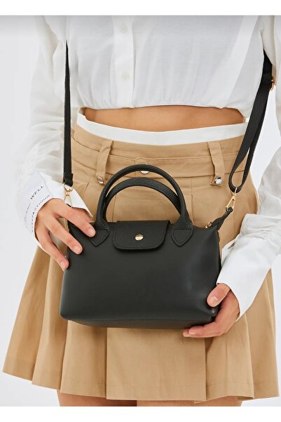 selma demir Siyah Küçük Boy Uzun Askılı Dean Kadın El Ve Omuz Çantası
