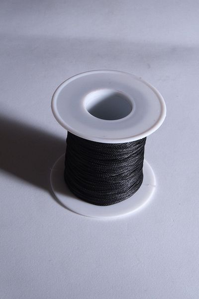 Eskişehir hobi sanat 50 Meters Black Parachute String - Macrame Bracelet Necklace Design