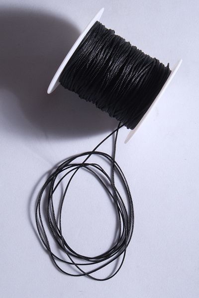 Eskişehir hobi sanat 50 Meters Black Parachute String - Macrame Bracelet Necklace Design