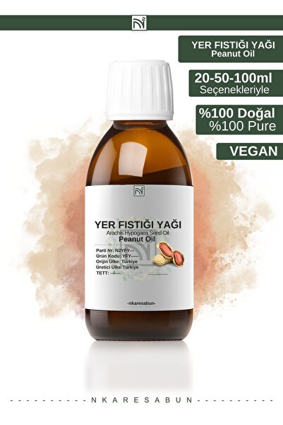nkare Yer Fıstığı Yağı 50 ml %100 Doğal Katkı ve Koruyucu içermez. Peanut Oil
