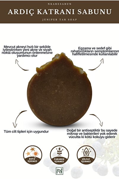 nkare Ardıç Katranı Sabunu Cilt Sorunlarına Karşı Etkili Sabun
