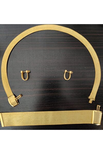 EgeEceSilvers 24 Ayar Altın Kaplama Gümüş Trabzon Hasır Set