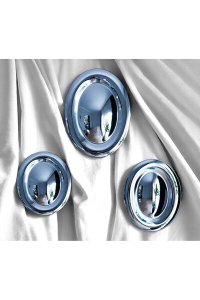 ArcMirror Studio 3'lü Oval Curvy Bombeli Ayna Set