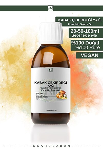 nkare Kabak Çekirdeği Yağı 20 ml %100 Doğal Katkı ve Koruyucu içermez. Pumpki...