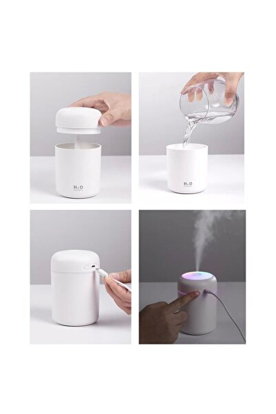 BYDC H2o 300 ML Ultrasonik RGB Led Hava Nemlendirici Buhar Ve Aroma Difüzörü Oda Parfümü Makinesi