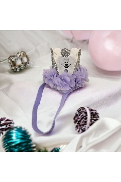 damlakidsmoda 1 Anul Coroana Ziua Nașterii Tooth Wheat Crown bandană elastică liliac