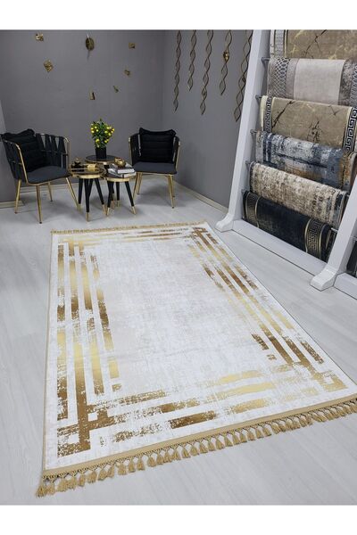 Dijital Baskı Yıkanabilir Kaymaz Taban Leke Tutmaz Yolluk Kilim Salon Mutfak Halısı
