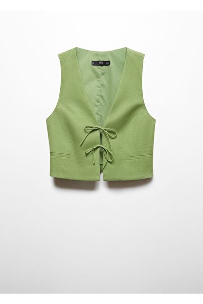 MANGO Woman Bağ kapamalı yelek