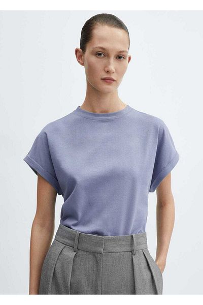 MANGO Woman Kurzarm-T-Shirt aus Baumwolle
