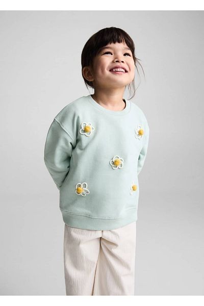 MANGO Baby Hanorac cu flori în relief