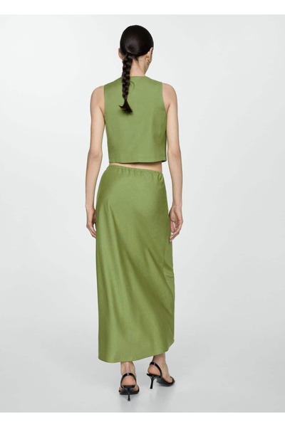 MANGO Woman Bağ kapamalı yelek