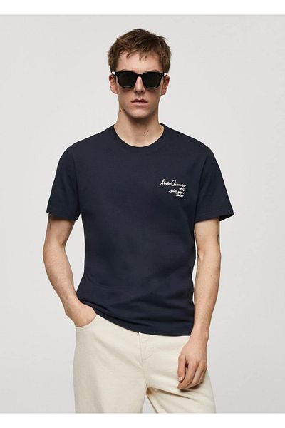 MANGO Man Bedrucktes T-Shirt aus 100 % Baumwolle