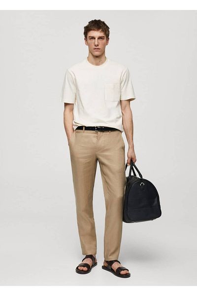 MANGO Man T-Shirt aus 100 % Baumwolle mit Taschen