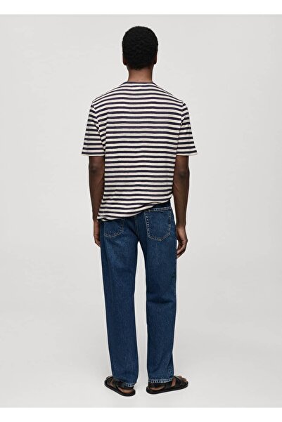 MANGO Man Смугасті колготки з 100% льону