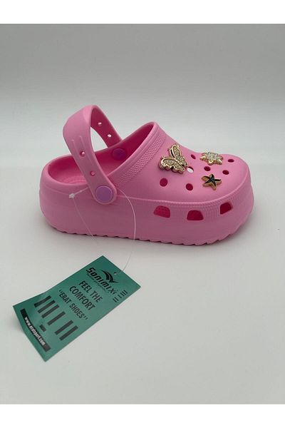 Sonimix Children's High Sole Fancy Cross Slippers