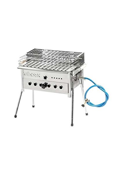 Genel Markalar Gürsaç Tüplü Mangal Seti Pervazlı Kademeli Çift Izgaralı 35*45cm Kod 104