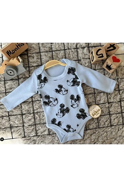 TRENDİMİZBİR Mickey Printed Snap Baby Bodysuit