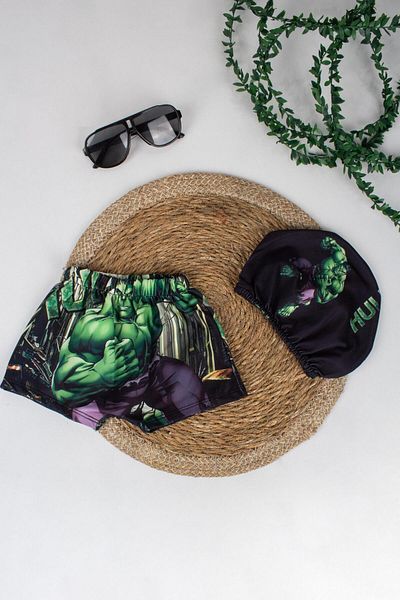TRENDİMİZBİR Baby Boy Bonnet Swim Shorts - Character Printed