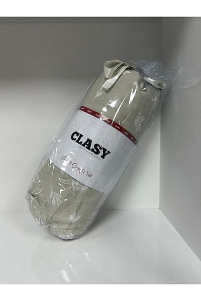 Clasy طقم ملاءات مرنة من Ranforce كريمي سادة مزدوج