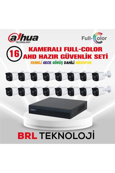 DAHUA 16 Kameralı 40 Metre Renkli Gece Görüşlü Fullhd Dahili Mikrofonlu Kamer...