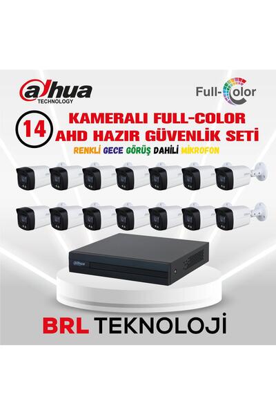 DAHUA 14 Kameralı 40 Metre Renkli Gece Görüşlü Fullhd Dahili Mikrofonlu Kamer...