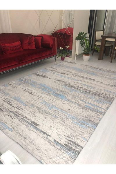 Madame Clean Home Covor elastic din catifea model albastru turcoaz