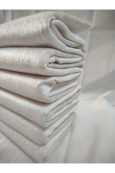 Selçuklu Tekstil Sponge Sofa Sofa Bed Cover, Self-Patterned, Bright Cream