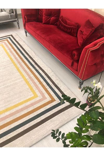 Madame Clean Home نموذج إطار ملون جديد غطاء السجاد المخملي المرن