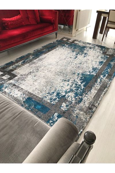 Madame Clean Home Noul Model Albastru Husa Covor - Elastic