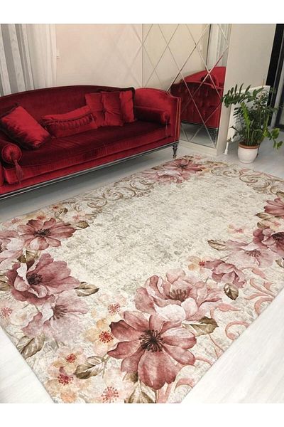 Madame Clean Home Ελαστικό βελούδινο κάλυμμα χαλιού Gelincik Model