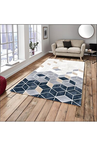 Madame Clean Home Covor din catifea de mătase cu model piramidal de pulbere