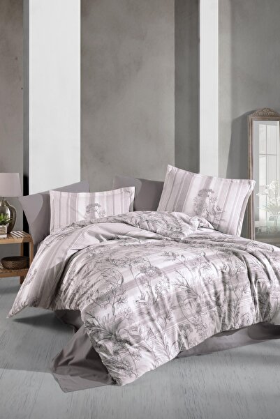 Clasy Ranforce Двоспальний сірий комплект постільної білизни - Simle V1