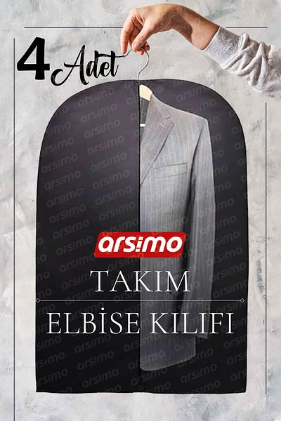 Arsimo Προστατευτικό θήκης κοστουμιού με φερμουάρ 4 τμχ |   Σετ προστατευτικής θήκης κοστουμιού