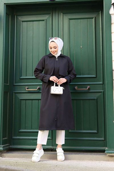 Vibeys Collection Αδιάβροχη γυναικεία καμπαρντίνα με επένδυση με φερμουάρ
