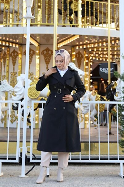 Vibeys Collection Αδιάβροχη γυναικεία καμπαρντίνα με επένδυση στη μέση και ζώνη