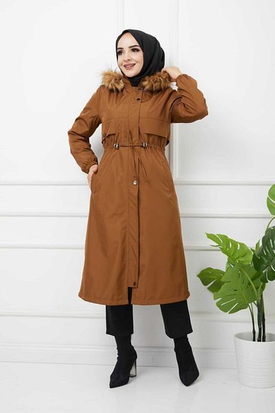 Vibeys Collection Водоустойчиво дамско зимно палто с кожена подплата