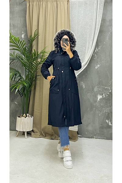 Vibeys Collection Women's Winter Coat & Coat with Fur Inside and Waterproof